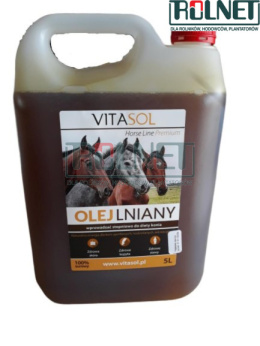 Olej Lniany dla koni Vitasol 5l