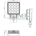 Lampa robocza LED, kwadratowa, 25W 3040 lm 10/30V światło rozproszone 16 LED