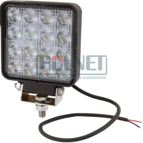 Lampa robocza LED, kwadratowa, 25W 3040 lm 10/30V światło rozproszone 16 LED