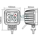 Lampa robocza LED, kwadratowa, 42W 3780 lm 10/30V światło skupione 6 LED