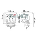 Lampa robocza LED, kwadratowa, 60W 5400 lm 10/30V światło rozproszone 6 LED