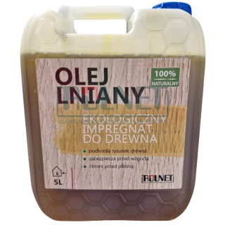Olej lniany do drewna 5 L 100% naturalny