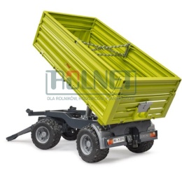 Przyczepa z podwyższonymi burtami zielona