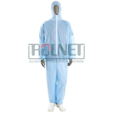 Kombinezon jednorazowy jasnoniebieski XL, MOŻNA PRAć