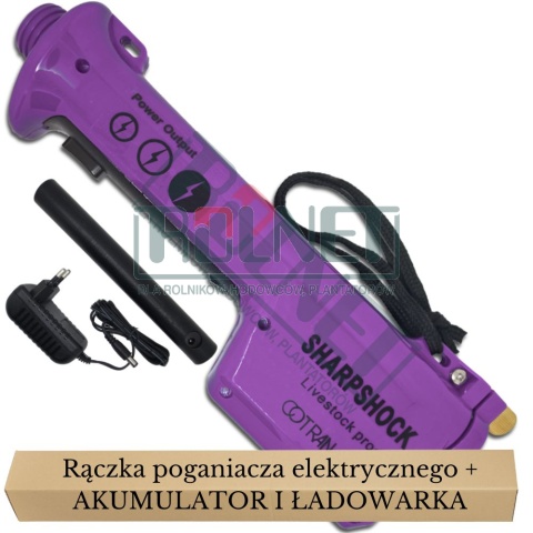 Rączka z akumulatorem i ładowarką do poganiacza elektrycznego akumulatorowego