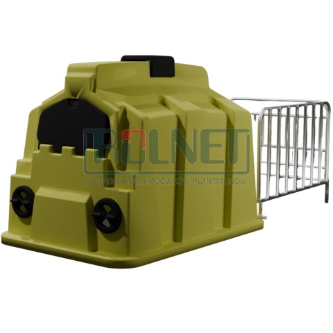 Budka dla cieląt z wygrodzeniem i karmnikami ROL-BE2 – iglo dla cieląt z karmnikami i butelką 3L