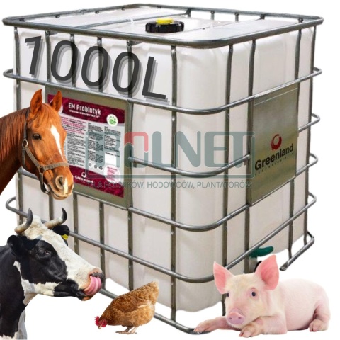 EM Probiotyk dla zwierząt 1000L – efektywne mikroorganizmy dla bydła, trzody, drobiu i koni