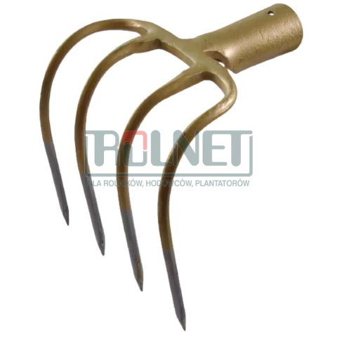 Hak do nawozu i ziemniaków SHW, 4-zębny 190 x 160 mm – stal specjalna, zęby okrągłe