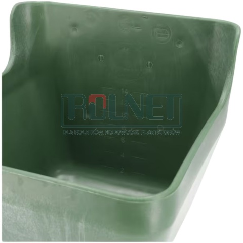 Karmidło plastikowe dla koni i bydła 16 l – zielone, mocowane do ściany, OK Plast