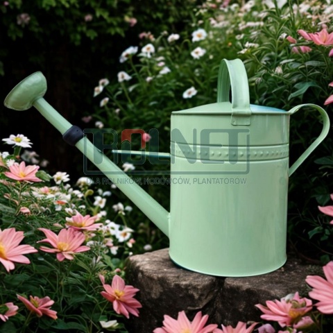 Konewka metalowa 12 l zielona – konewka ogrodowa z sitkiem do podlewania roślin