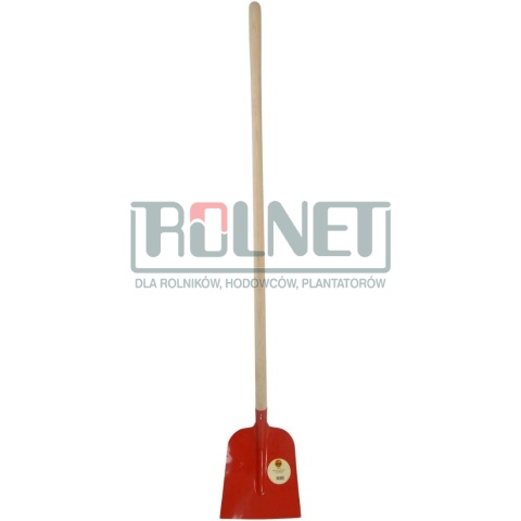 Łopata holsztyńska hartowana SHW nr 2 – szufla z trzonkiem bukowym 130 cm, czerwona