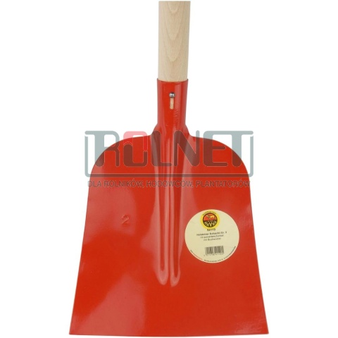 Łopata holsztyńska hartowana SHW nr 2 – szufla z trzonkiem bukowym 130 cm, czerwona
