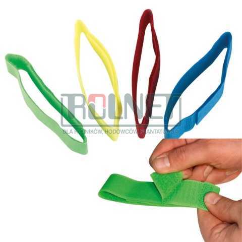 Opaska do znakowania bydła na rzep, mix kolorów, 36 cm