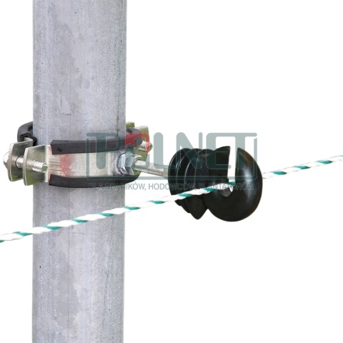 Obejma do izolatora z gwintem metrycznym, do słupków okrągłych 35 - 70 mm