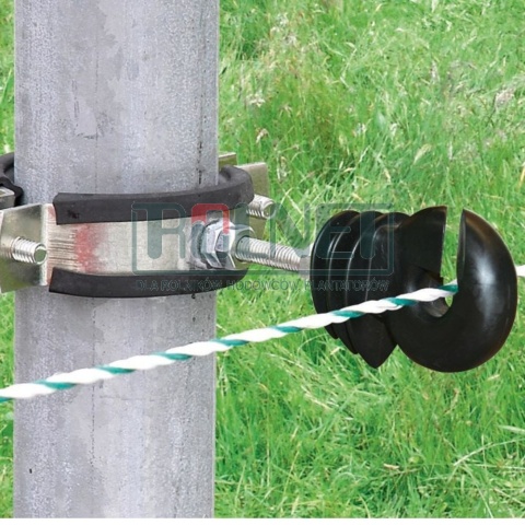 Obejma do izolatora z gwintem metrycznym, do słupków okrągłych 35 - 70 mm, Kerbl