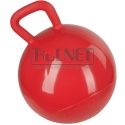 Piłka do zabawy dla koni 25 cm czerwona – wytrzymała i elastyczna