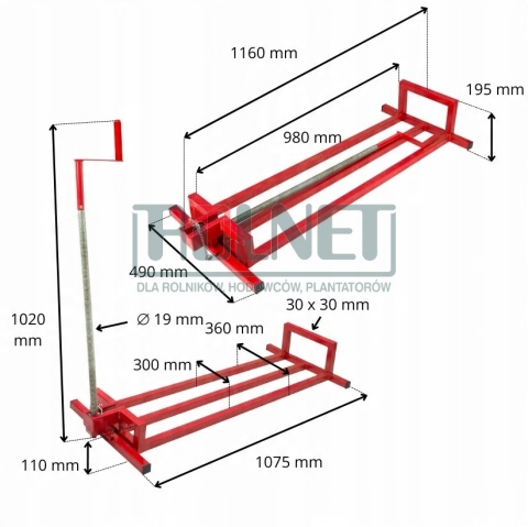 Podnośnik do traktorków ogrodowych i kosiarek 400 kg – uniwersalny do ATV, QUAD
