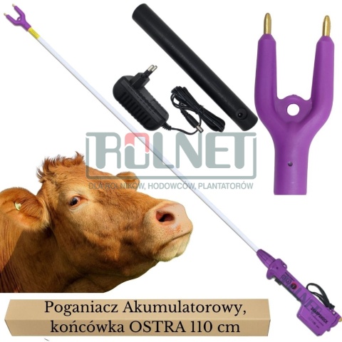 Poganiacz elektryczny akumulatorowy 110cm 7000 V, OSTRA końcówka