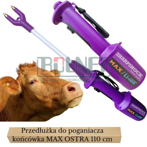Poganiacz elektryczny MAX AKUMULATOROWY 33 cm 7000 V, OSTRA końcówka