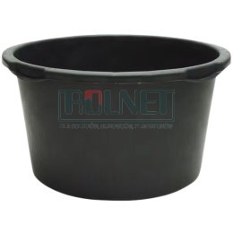 Pojemnik budowlany okrągły 90 l czarny – mocny zbiornik z uchwytami i wzmocnionym dnem