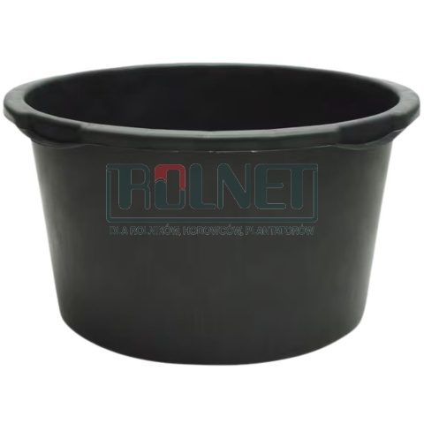 Pojemnik budowlany okrągły 90 l czarny – mocny zbiornik z uchwytami i wzmocnionym dnem