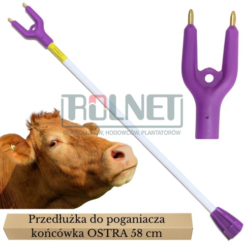 Przedłużka poganiacza elektrycznego 58 cm OSTRA końcówka