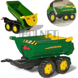 Przyczepa dwuosiowa John Deere, do ciągnika z napędem na pedały