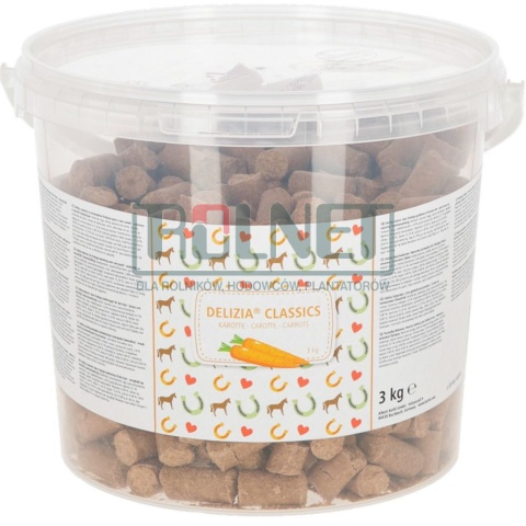 Smakołyki dla konia Delizia Classic, marchewka, 3 kg