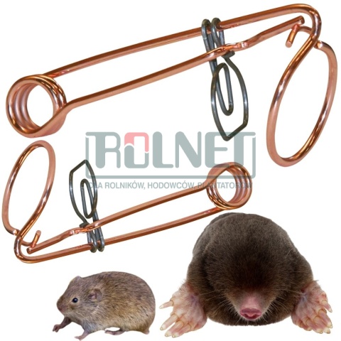 Pułapka na nornice VoleX BAYERN miedziowana 2szt – druciana, z pierścieniem na przynętę, 2 sztuki