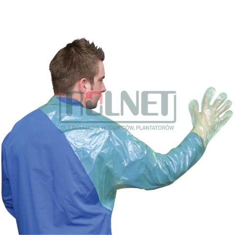 Rękawice weterynaryjne z ochraniaczem, 120 cm