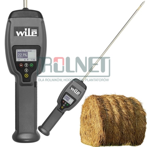 Wilgotnościomierz i termometr do siana, sianokiszonki i słomy Wile 500,