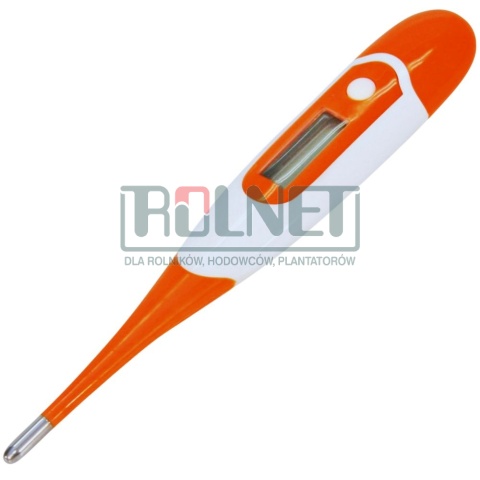 Termometr cyfrowy, elastyczna sonda, pomarańczowy