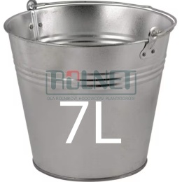 Wiadro metalowe ocynkowane 7 l