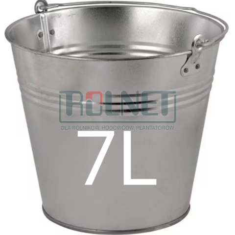 Wiadro metalowe ocynkowane 7 l