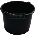 Wiadro plastikowe 12 l Czarne do stajni i na budowę