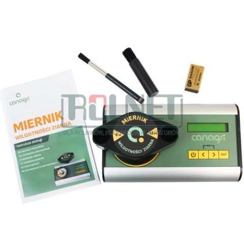 Wilgotnościomierz do ziarna Canagri z młynkiem, automatyczny pomiar wilgotności zbóż i nasion