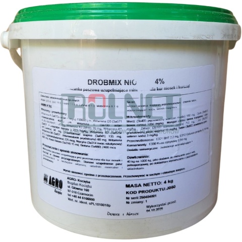 Witaminy dla kur Drobmix NIOSKA 4% 4kg