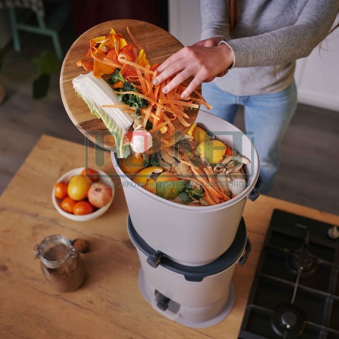 Zestaw kompostownków Organko Essential z podstawą kolor szary