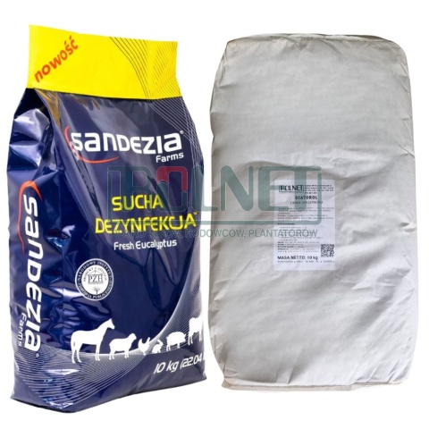 Ziemia okrzemkowa DiatoRol 10kg + Sandezia 10kg sucha dezynfekcja