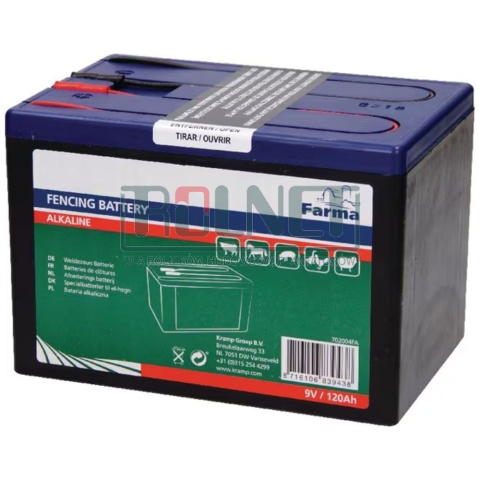 Bateria alkaliczna, 9V 120Ah Farma