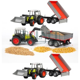 Ciągnik Claas Nectic 267 z ładowaczem i przyczepą