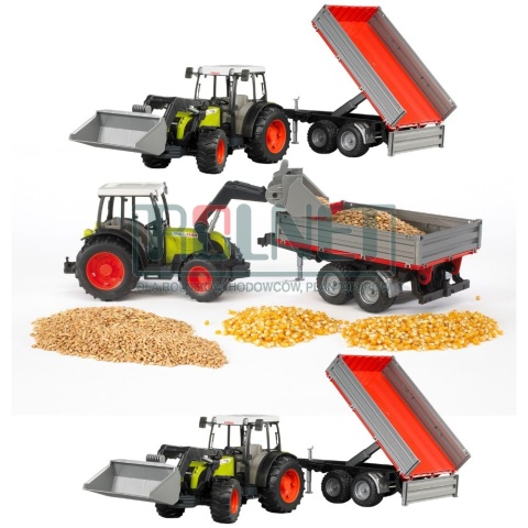 Ciągnik Claas Nectic 267 z ładowaczem i przyczepą