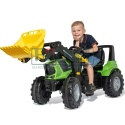 Ciągnik na pedały Deutz-Fahr Agrotron 7250 TTV z ładowaczem czołowym Rolly Toys – regulowany fotel i zaczepy przód/tył