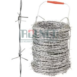 Drut kolczasty ocynkowany 100 m – drut kolczasty Farma 100 m, 8 kolców/m, ocynk