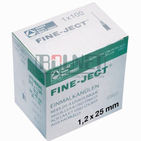 Igły jednorazowe HSW HENKE-JECT, 1.20x25 mm, LL, op. 100 szt.