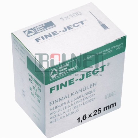 Igła jednorazowa 1,6 x 25 mm (opakowanie 100 szt.)