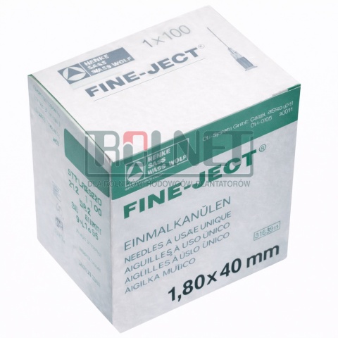 Igła jednorazowa 1,8 x 40 mm (opakowanie 100 szt.)