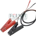 Przewód łączący elektryzator z akumulatorem 12V, 80 cm – kabel z krokodylkami do pastucha