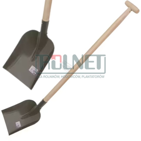 Łopata piaskowa gopart z uchwytem T – oprawna, stalowa, 1245 mm