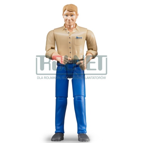 Mężczyzna w niebieskich spodniach